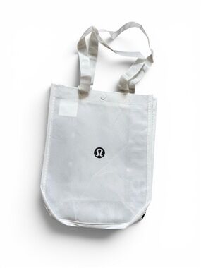 Lululemon White Logo Tote Bag